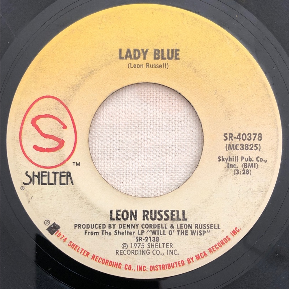 Leon Russell Lady Blue Vinyl 45 Record